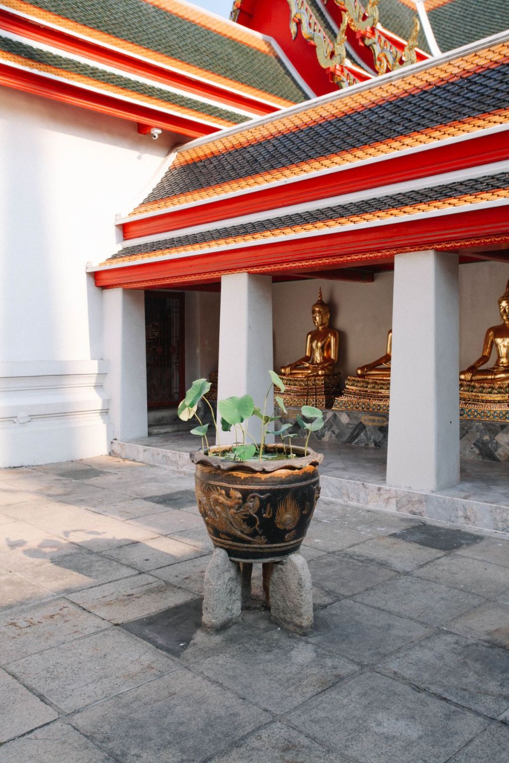 Intricate traditional Thai temple architecture in Bangkok.